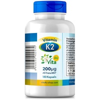 Vita 4U® Vitamin K2 200μg | Menaquinon MK-7 | 180 Mini-Kapseln | vegan & hochdosiert | für 6 Monate