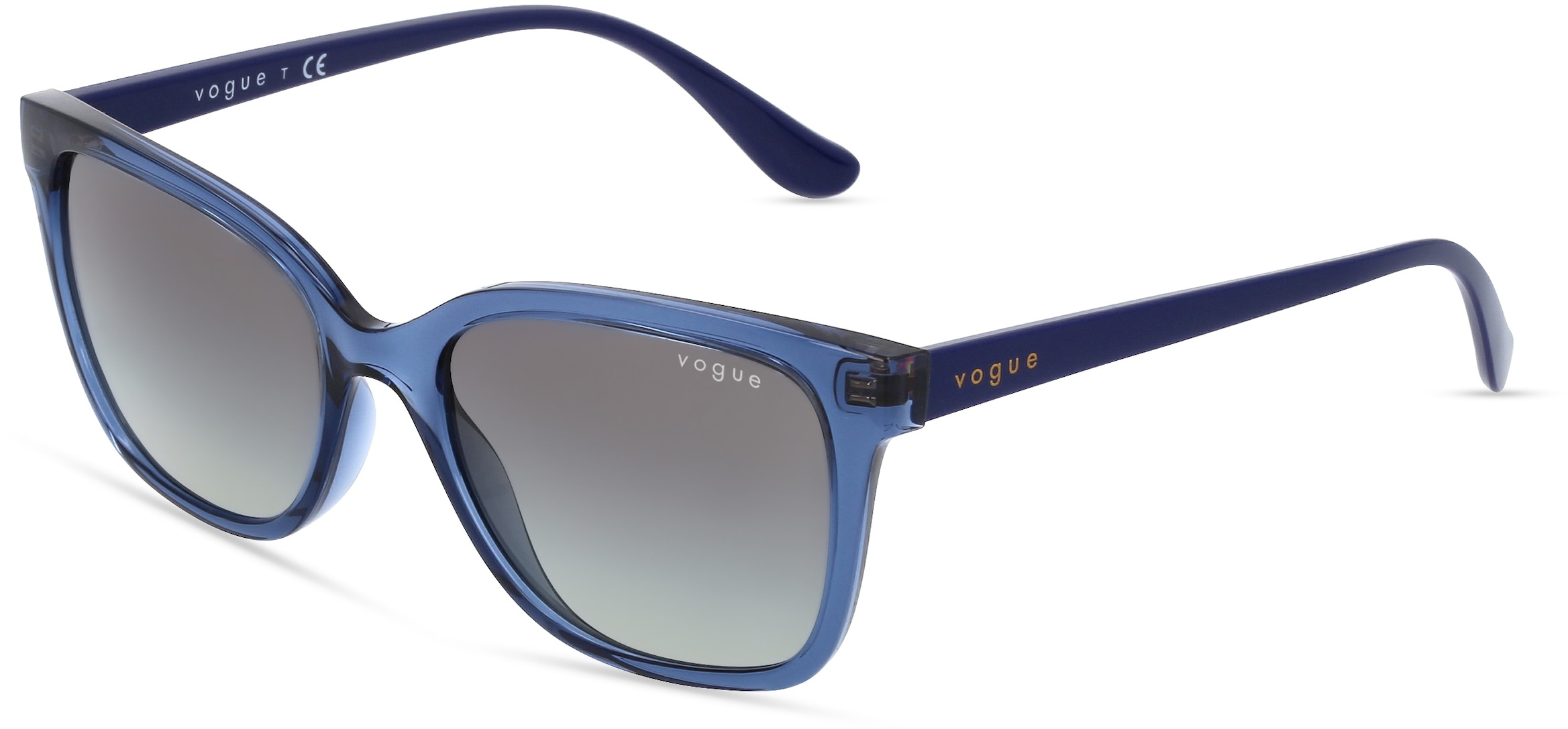 Vogue eyewear VO5426S Damen-Sonnenbrille Vollrand Eckig Kunststoff-Gestell, blau
