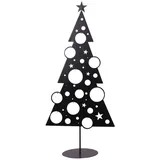 Trendline Deko-Weihnachtsbaum Metall 85 x 39 x 20 cm schwarz