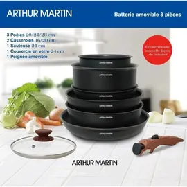 Arthur Martin Kochtopfset 8 Teile Aluminium