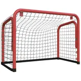 vidaXL Hockeytor mit Netz Rot & Schwarz 68x32x47 cm Stahl & Polyester