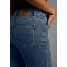 Arizona Gerade Jeans "Annett", Damen, Gr. 20, K + L Gr, blau (blau stone), Jeans, Obermaterial: 98% Baumwolle, 2% Elasthan, clean, Basic, normal lang, Jeans, bequeme Passform, 5-Pocket-Style, hohe Taille, Topseller