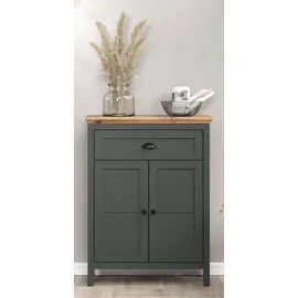 trendteam Stanton Kommode 77 x 102 x 39 cm Tannengrün/Eiche