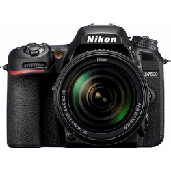 Nikon D7500 KIT AF-S DX Spiegelreflexkamera (AF-S DX 18-140 mm 1:3.5-5.6G ED VR, 20,9 MP, WLAN (Wi-Fi), Gesichtserkennung) schwarz