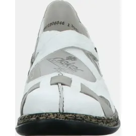 Rieker Damen Geschlossene Ballerinas, Weiß 39