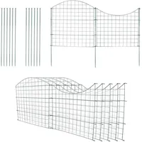 Hengda - Teichzaun Gartenzaun Gitterzaun 22tlg Set Steckzaun Zaunset Metallzaun Gehege