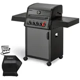 Enders® Gasgrill Hyde 3 SIKR Turbo inkl. Premium Wetterschutzhülle + Fleischthermometer