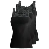 Pompadour Nostalgie Achseltop Schwarz 40