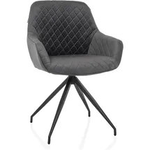 hjh living Polsterstuhl Elverum Samt grau