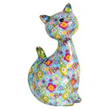 Pomme Pidou Spardose Katze Grösse M 12,5x10,3x21 cm - Hellblau (C)