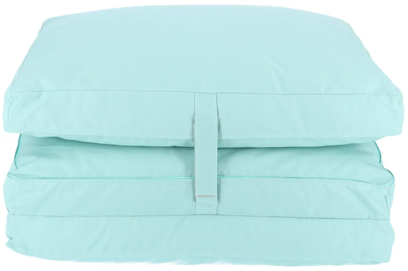 Bodenkissen Sheffield faltbar mit abwaschbaren Bezug, Hellblau