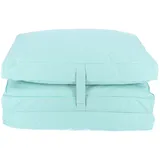 Bodenkissen Sheffield faltbar aus Polyacryl, Outdoor-Design, hellblau, abwaschbarer Bezug