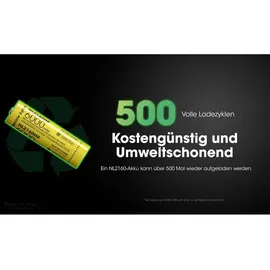 Nitecore NL2160HP 21700 Li-Ion Akku 6000mAH mit bis zu 20A