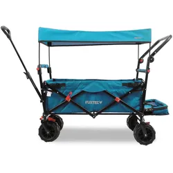 FUXTEC Strand-Bollerwagen FX-CTB800 mit UV-geschütztem Sonnendach,Schiebegriff & Innenraumverlängerung