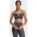 adidas Aeroreact Training Light Support 3-Streifen Sport-BH Damen Sport-BH, schwarz