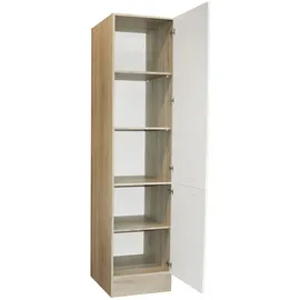 BASIC by Balculina Vorratsschrank Andy 50 x 56 x 211 cm Weiß