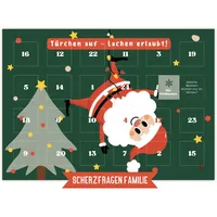 Adventskalender Familie 2025 | Lustige Scherzfragen für Kinder & Erwachsene | Weihnachtskalender ohne Schokolade – DIN A4 zum Aufhängen | Weihnachtlicher Spaß für die ganze Familie