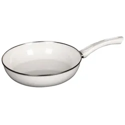 Riess Ceramic Glas Pfanne ⌀28cm Weiss Emaille