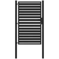 vidaXL Gartentor Abschließbar Schwarz 100x150 cm Aluminium