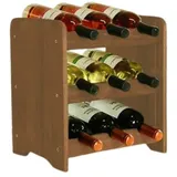Proregal Weinregal Braun, Holz, Kiefer, Rechteckig, 34.4x36x26.5 cm, Wohnzimmer, Regale, Weinregale