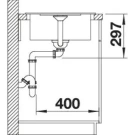 Blanco METRA 45 S Compact SILGRANIT softweiß | Schwarz