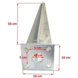 Baumarktplus 12x Bodenhülse Einschlaghülse für 40 mm Bodeneinschlaghülse 50 cm Länge Zau...