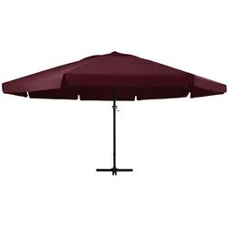 vidaXL Sonnenschirm mit Aluminium-Mast 600 cm Bordeauxrot