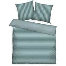 Tom Tailor MEDIUM STRIPES Türkis 200 x 220 cm + 2 x 80 x 80 cm