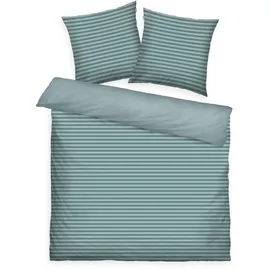 Tom Tailor MEDIUM STRIPES Türkis 200 x 220 cm + 2 x 80 x 80 cm