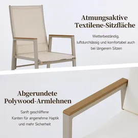 Okwish Garten-Essgruppe 5-tlg. Beige