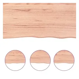 vidaXL Waschtischplatte Hellbraun 100x50x2 cm Massivholz Behandelt
