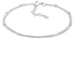 Armband ELLI "Kugeln Layer Kettchen Basic 925er Silber" Gr. 16, silber, Armbänder, Damen, 16cm, ohne Stein, Silber 925 (Sterlingsilber)