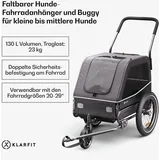 Hundeanhänger 2-in-1 Fahrradanhänger Anhänger Fahrrad Hundefahrradanhänger Grau