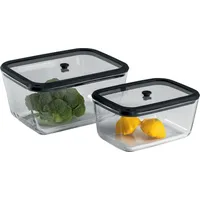CHEF CUISINE Vakuum Glasbehälter 2er Set – Transparent