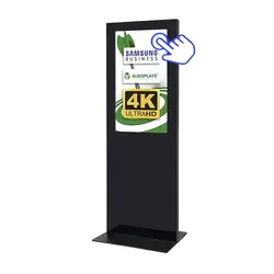 Digitale Infostele SLIM 43" schwarz - einseitig - Samsung  Display mit Touch-Funktion- Digital Signage Display inklusive Mediaplayer