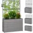 CASARIA Blumenkasten 3 Innentöpfe Polyrattan Grau