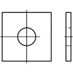 DIN 436 Scheibe Standard/für Holzkonstruktionen Stahl 36mm