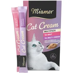 Miamor Cat Snack Malt-Cream Vorteilspack 24 x 15 Gramm Multipack Katzensnack