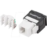 LANBERG KSU62000 Flach, schwarz Weiß, RJ45 Cat6