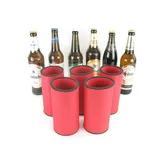 asiahouse24 5er Set rote Getränkekühler 0,5l Flasche - Bierkühler - Neoprenkühler - passgenau ~Flaschenkühler~ für alle genormten 0,5l Bierflaschen aus hochwertigen 5-6mm starken Neopren (5X rot)