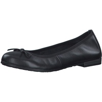 Marco Tozzi Damen Ballerinas aus Leder mit Schleife, Schwarz (Schwarz), 40 EU