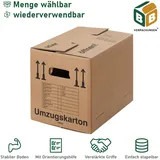 120 x Umzugskarton Compact 40 kg Traglast stabile Umzugskiste Umzug Umzugsmaterial 2-wellige Movebox BB-Verpackungen