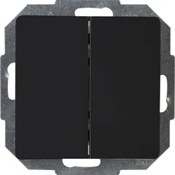 Kopp Serienschalter Paris, Schalter mit Schutzart IP20, Arktisweiß, Silber, Palisander & Schwarz