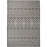 vidaXL Outdoor-Teppich 120 x 170 cm schwarz gestreift