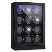 Klarstein Uhrenbeweger Klagenfurt Rechts-Links-Lauf 12 Uhren LED Touch-Display Schwarz