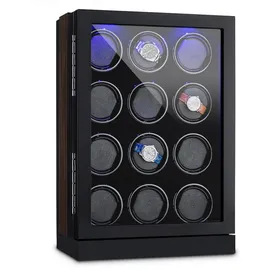 Klarstein Uhrenbeweger Klagenfurt Rechts-Links-Lauf 12 Uhren LED Touch-Display Schwarz