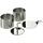 LURCH 220285 Speiseringe EDS 8teilig: 6 Ringe Durchmesser 7,5 cm x 5,5 cm, 1 Stampfer, 1 Tablett aus Edelstahl