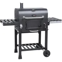 TAINO HERO XL Holzkohlegrill Set Abdeckhaube Grillplatte Smoker Grillwagen