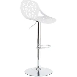 miliboo Design-Barhocker Barock Weiß 2er Set BAROCCA.