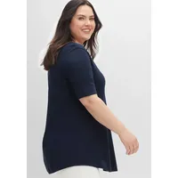 Sheego Damen Große Größen Longshirt mit abgerundetem Saum Citywear